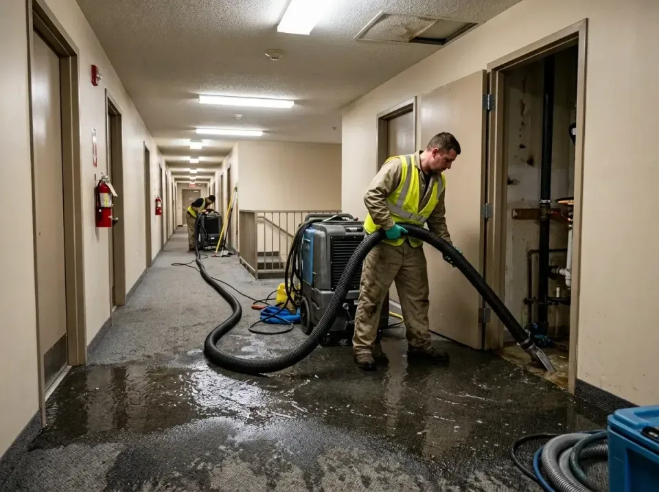 multi-unit-apartment-hallway-f-005 — frequently asked questions, Emergency Burst Pipe Water Extraction & Removal in The Colo…